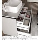 Gabinete Para Banheiro Sem Cuba 80cm Urban  Argento/preto