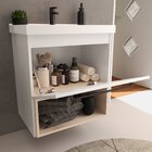 Gabinete Para Banheiro Sem Tampo 60cm Gales Branco/faia