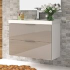 Gabinete Para Banheiro Sem Tampo 80cm Pietra Branco/gianduia