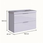 Gabinete Para Banheiro Sem Tampo 80cm Pietra Branco/gianduia