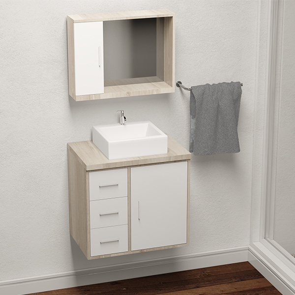 Gabinete para Banheiro Sevilha 53x60x40 Barrique Venturi