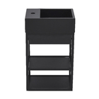 Gabinete para Banheiro Steel 50X40X30cm Preto Fosco Venturi