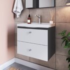 Gabinete Para Banheiro Suspenso 50cm Com 1 Porta 1 Gaveta Lvp