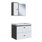 Gabinete Para Banheiro Suspenso 50cm Com Lavatorio Espelheira