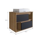 Gabinete Para Banheiro Suspenso 60cm Com 2 Gavetas Lvp03 Vers