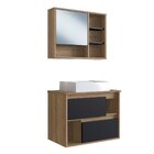 Gabinete Para Banheiro Suspenso 60cm Com Cuba E Espelheira Cl