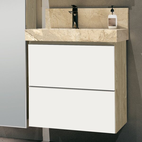 Gabinete Para Banheiro Suspenso 60cm Sem Lavatório  Wood/bran