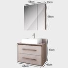 Gabinete Para Banheiro Suspenso 65cm 2 Gavetas Lilies Móveis