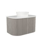 Gabinete Para Banheiro Suspenso 80 Cm Com Cuba E Tampo De Ped