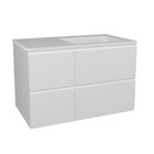 Gabinete Para Banheiro Suspenso 80 Cm Com Cuba Sisco  Branco