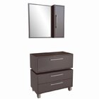 Gabinete Para Banheiro Suspenso 80cm Alice Com Balcão 2 Gavet