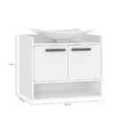 Gabinete Para Banheiro Suspenso Atenas Com 2 Portas E Cuba -