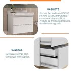 Gabinete Para Banheiro Suspenso Liso 80cm Sem Lavatório Branco