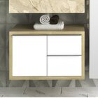 Gabinete Para Banheiro Suspenso Pró 60cm  Wood/branco