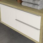 Gabinete Para Banheiro Suspenso Pró 60cm  Wood/branco