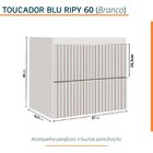 Gabinete Para Banheiro Suspenso Ripy 60cm Sem Lavatório Branco