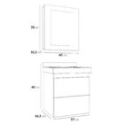 Gabinete Para Banheiro Suspenso Ripy 60cm Sem Lavatório Cinza