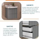 Gabinete Para Banheiro Suspenso Ripy 60cm Sem Lavatório Cinza