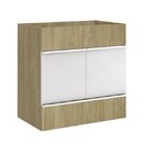 Gabinete Para Banheiro Suspenso Slim 60cm  Wood/branco