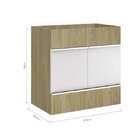 Gabinete Para Banheiro Suspenso Slim 60cm  Wood/branco