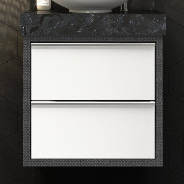 Gabinete Para Banheiro Suspenso Top 50cm  Grafen/branco