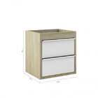 Gabinete Para Banheiro Suspenso Top 50cm  Wood/branco
