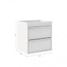 Gabinete Para Banheiro Suspenso Top 50cm Branco/branco