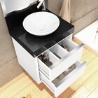 Gabinete Para Banheiro Suspenso Top 50cm Branco/branco