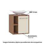 Gabinete Para Banheiro Suspenso Veneza Com 1 Porta E Cuba - C