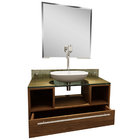 Gabinete Para Banheiro Taiyo Com Espelho E Cuba - Nogal - Pre