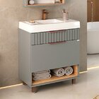 Gabinete Para Banheiro Teodora 80 Com Pés - Fabribam Catedral