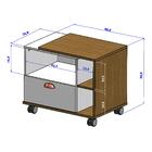 Gabinete Para Banheiro Toquio Com Rodizios 1 Gaveta E Nichos