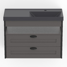 Gabinete para Banheiro com Cuba Trya 80x38cm Stone Roca