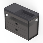 Gabinete para Banheiro com Cuba Trya 80x38cm Stone Roca