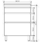 Gabinete Para Banheiro Ully Em Mdf Branco E Preto - 66x40cm