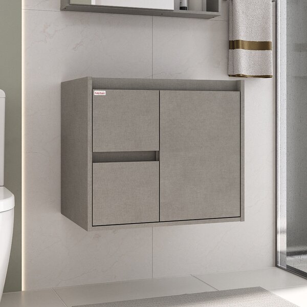 Gabinete Para Banheiro Valentina 60 Suspenso - Fabribam Gabin