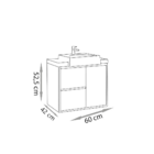 Gabinete Para Banheiro Valentina 60 Suspenso - Fabribam Gabin