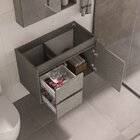 Gabinete Para Banheiro Valentina 80 Suspenso - Fabribam Grigio