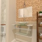 Gabinete Para Banheiro Vidro 60 Cm Cuba Retangular E Espelhei