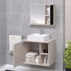 Gabinete Para Banheiro Virtus 60cm Com Cuba E Espelho Amadeir