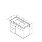 Gabinete Para Banheiro Zeta 63cm Com Cuba Cerocha