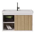 Gabinete Para Banheiro Zeta 63cm Com Cuba Cerocha