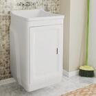 Gabinete Para Lavanderia Com Tanque Branco 01 Porta + Fita Ve