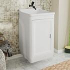 Gabinete Para Lavanderia Com Tanque Branco 01 Porta + Torneir