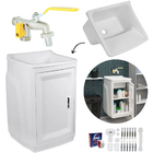 Gabinete Para Lavanderia Com Tanque Branco 01 Porta + Torneir