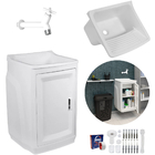 Gabinete Para Lavanderia Com Tanque Branco 01 Porta + Torneir