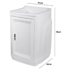 Gabinete Para Lavanderia Com Tanque Branco 01 Porta + Torneir