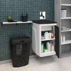 Gabinete Para Lavanderia Com Tanque Preto 01 Porta + Torneira