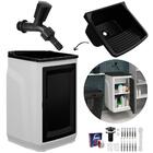 Gabinete Para Lavanderia Com Tanque Preto 01 Porta + Torneira