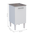 Gabinete Para Lavanderia Em Aço Com Tanque Surubim Branco